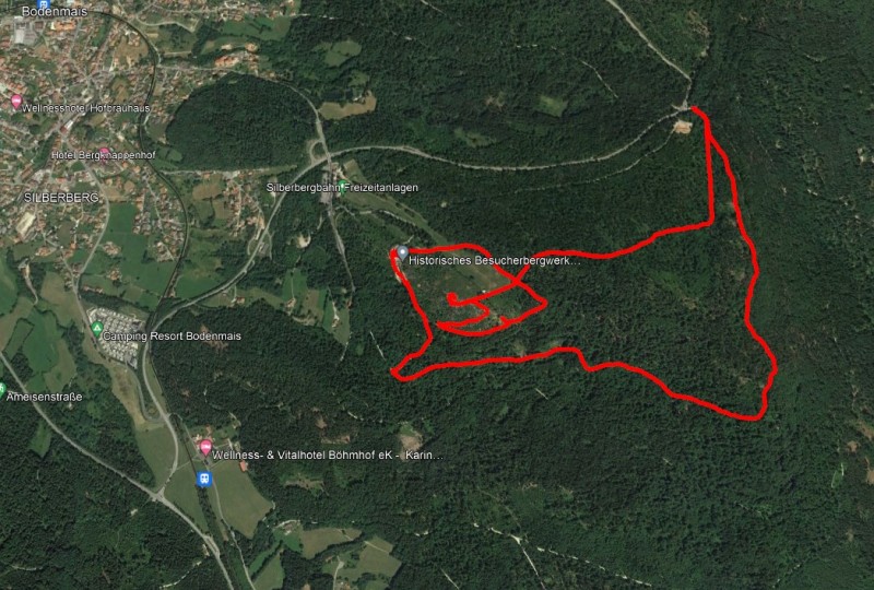 Strecke auf Google Earth