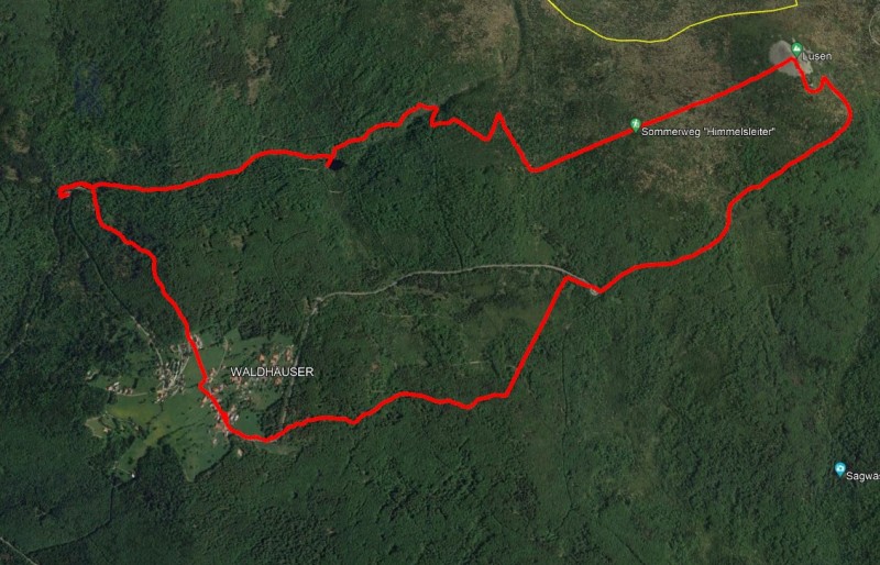 Strecke auf Google Earth