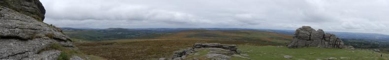 Panorama über Haytor Rocks
