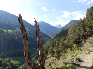 Blick ins Tal nach Stilfs